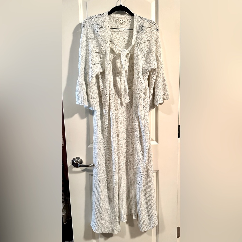 NWOT's POL Elegant Cream Knit sweater duster